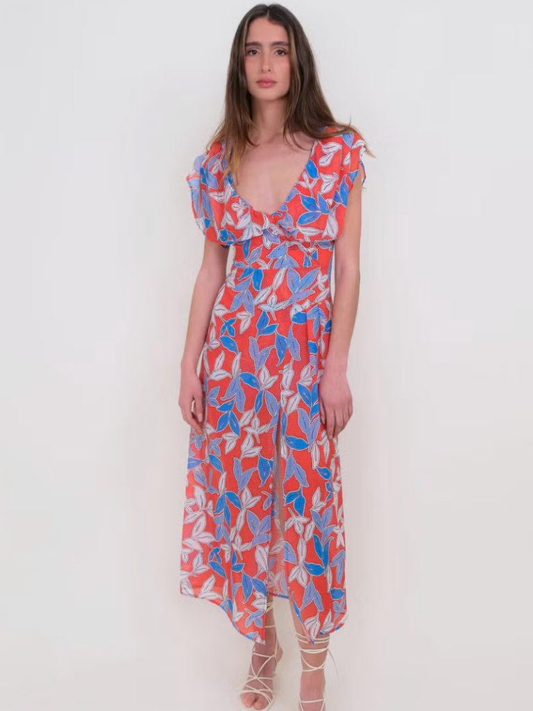 Laagam Red/Blue Floral Dress — image 6 of 6